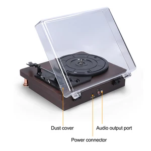 Retro Vinyl Record Player with Dustproof cover, classic player nostalgic style, EU and USA Plug 10 Main Sales Gira Vinyl Discs - №4