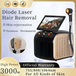 Painless Ice Platinum 808nm Diode Laser Hair Removal Machine Home Use or Salon Hair Remover 755 808 1064nm Permanent Epilator