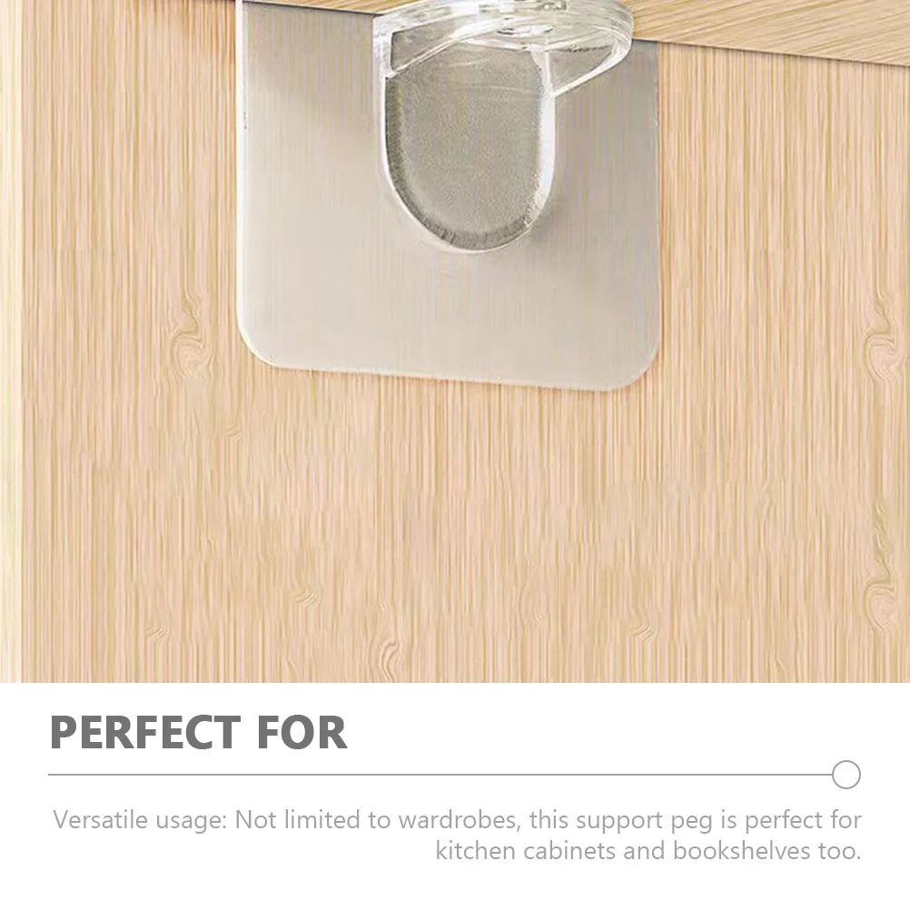 

12 шт. опор для полок шкафа, без сверления, прочный материал ABS, для кухонных шкафов и книжных полок