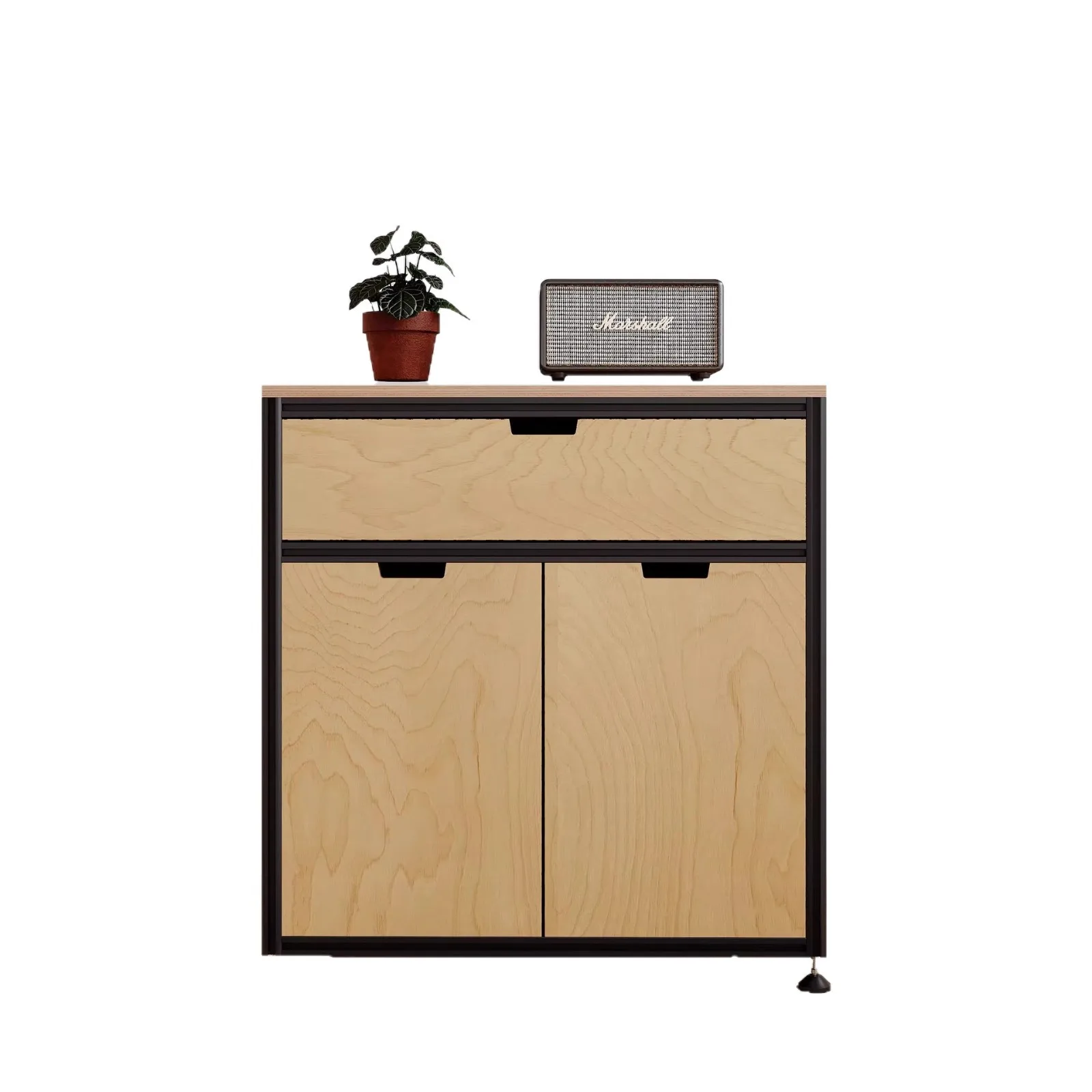 

Birch Aluminium Profile Sideboard Minimalist Modern Drawer Storage