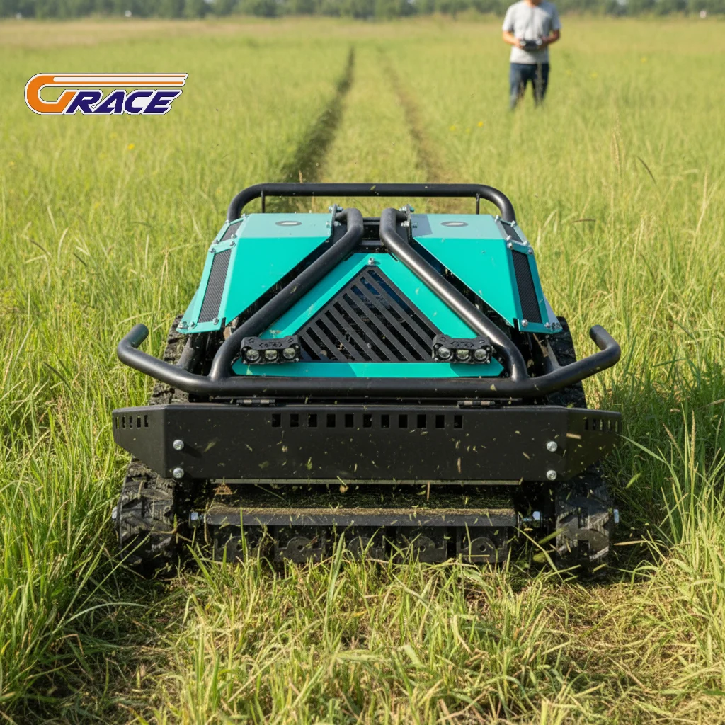 

Hot Sale Remote Control Lawn Mower Lightweight Portable Ergonomic Design Cordless Rechargeable Residential Garden Grass Mower