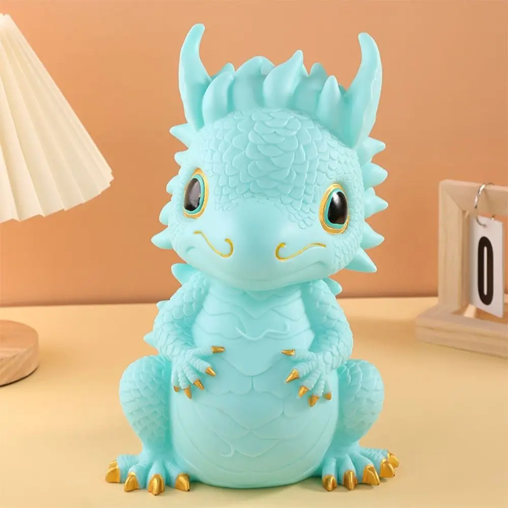 Long Model Zodiac Dragon Bank Money Box Large Capacity Zodiac Dragon Ornament Cartoon Vinyl Dragon Coin Jar Children Kids