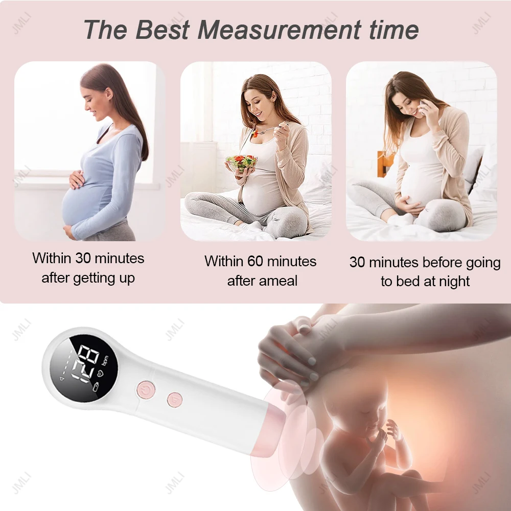 Portable Ultrasound Doppler Fetal Pregnancy Electronic Monitor For Pregnant Women Baby Fetal Movement Ultrasound Stethoscope