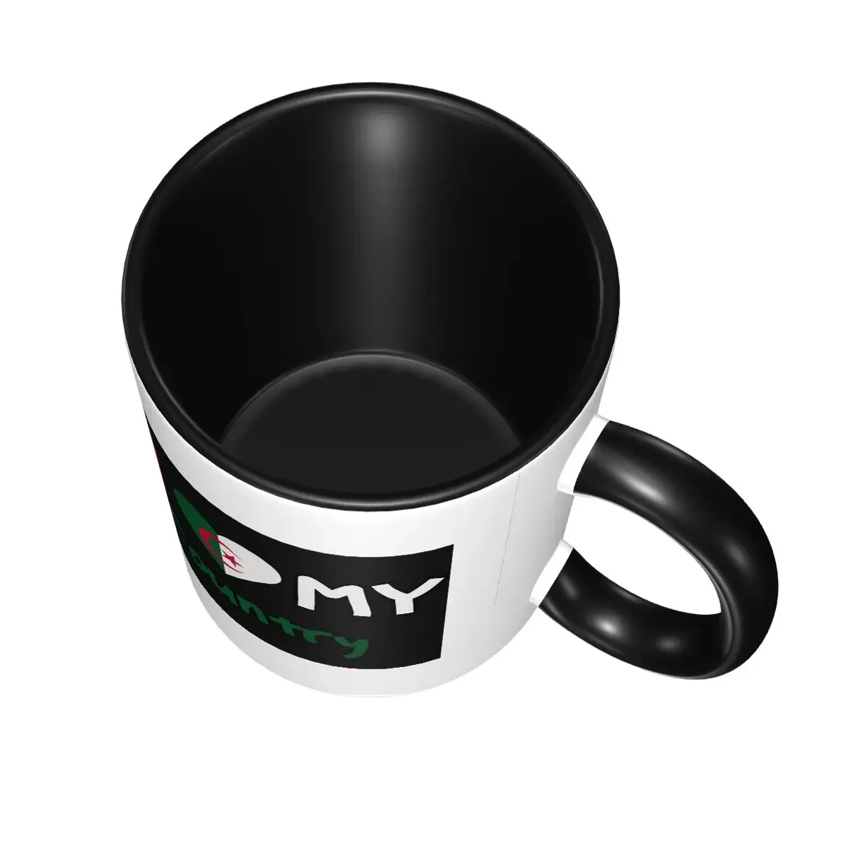 I Love My Country Algerian Algeria Flag Mug Funny Ceramic Coffee Cups Tea Mugs Milk Cup Drinkware Gifts for Woman Man