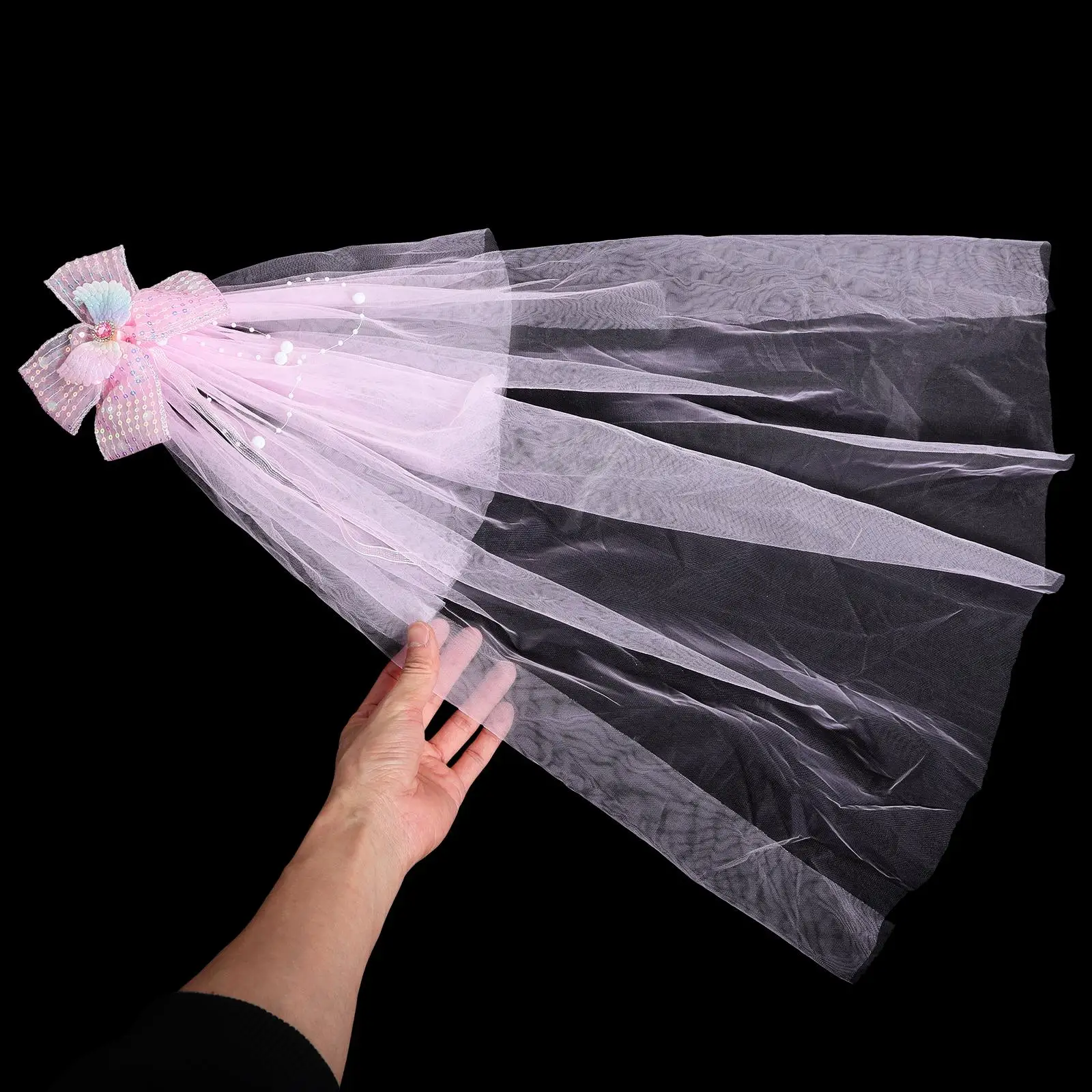 Accessori per fermagli per capelli con fiocco per capelli in rete da principessa per bambini Festa di compleanno per ragazze Archi per bambini Copricapo per bambini