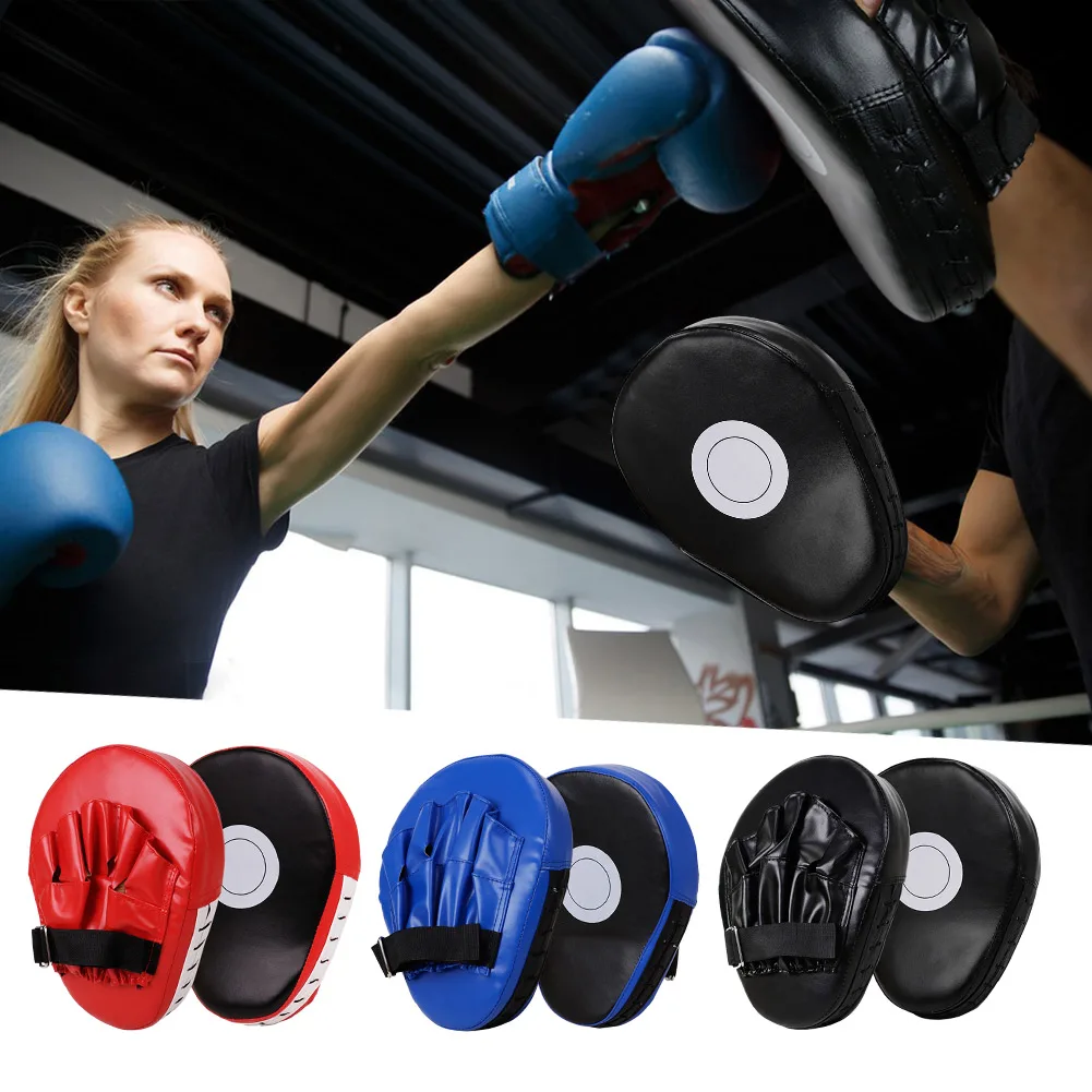 Curved Boxing Hand Target PU Leather 5-Finger Hand Target Breathable Kickboxing Pads Boxing Focus Pad for Martial Arts Training