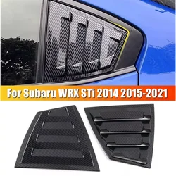 For Subaru WRX STi 2015-2021 Car Rear Louver Window Side Shutter Cover Trim Sticker Vent Scoop ABS Carbon Fiber Accessories ABS