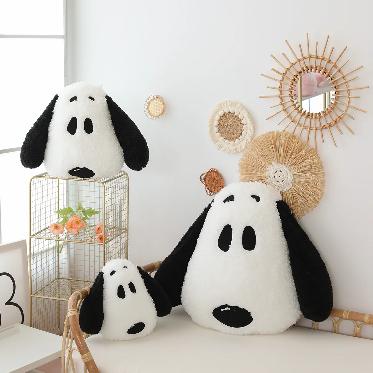 Grote maten cartoon snoopy pluche kussen zacht gevulde pop cartoon dier kerstcadeaus voor vriendinnen kinderen