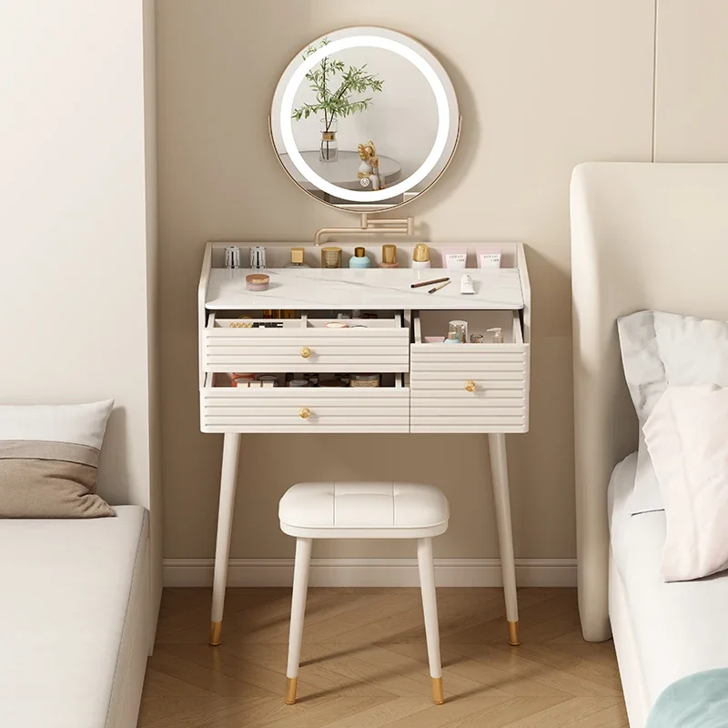 Fashion Drawers Dressing Table Mirror White Dressing Table Contracted Modern New Style Coiffeuse De Chambre Bedroom Furniture