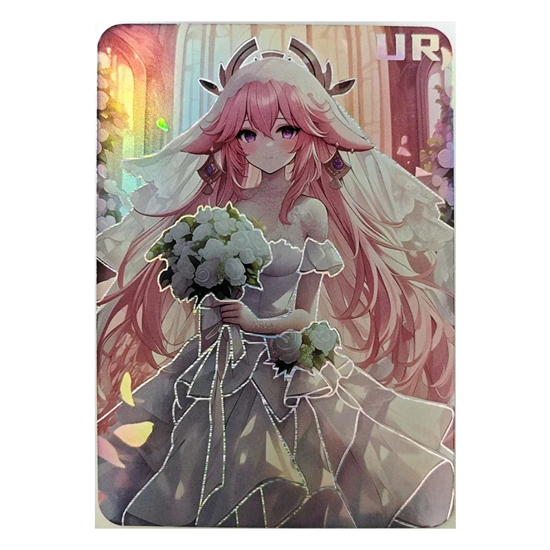 Anime Goddess Story Rare A6 Size UR Collectible Card Raiden Shogun Keqing Mitsuri Ningguang Kafka Toys for boys Birthday Present