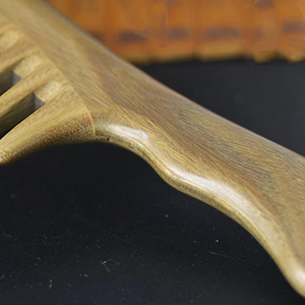 

Новая расческа для волос из натурального сандалового дерева с широкими зубьями — не статическая деревянная расческа для распутывания волос с гладкой ручкой для густых вьющихся волнистых волос