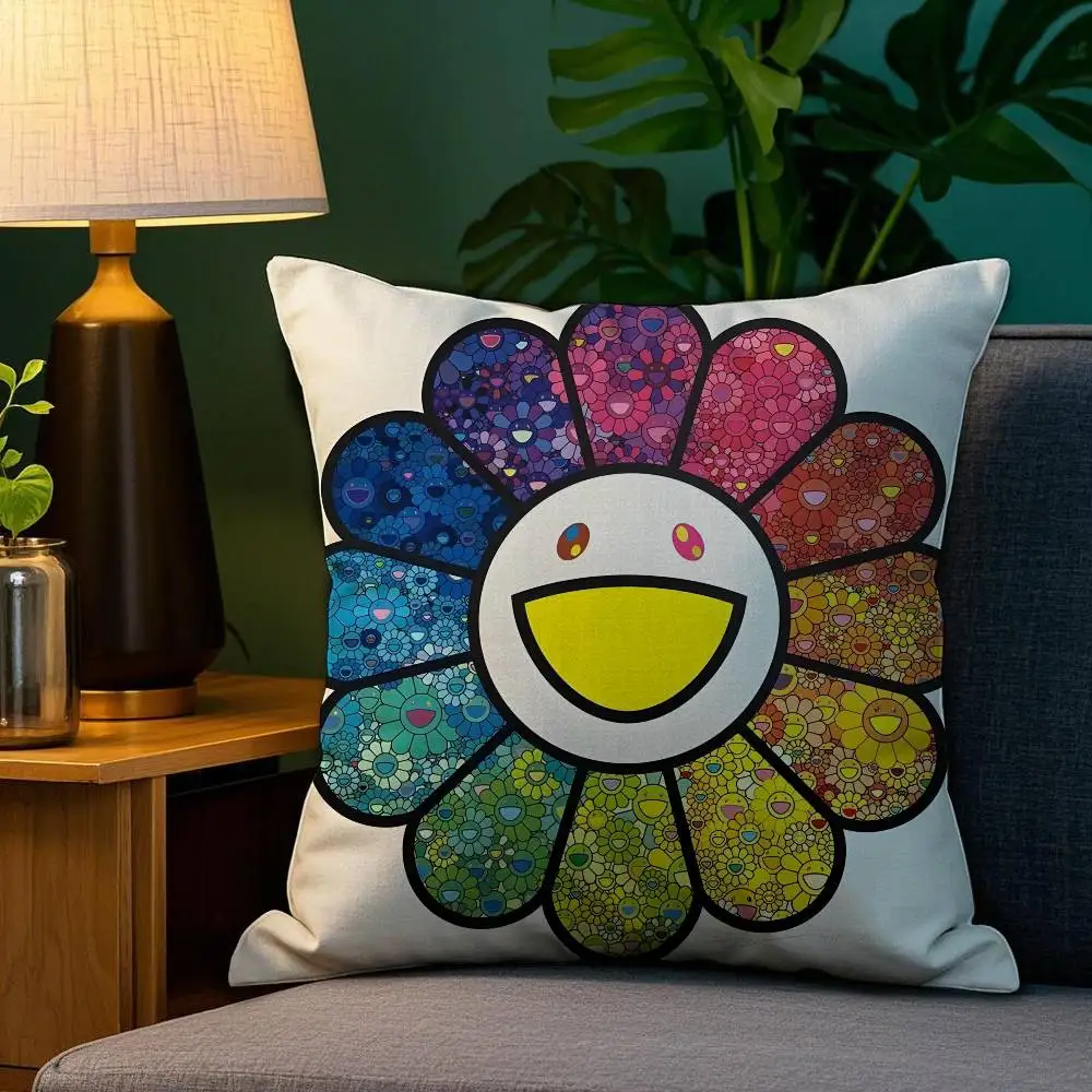 أغطية وسائد تاكاشي M-Murakami FLOWER: Let It Snow، Merry & Bright Room لتزيين المنزل
