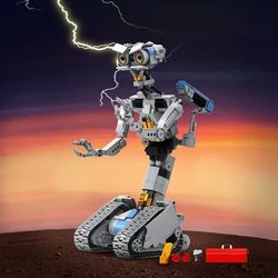 MOC Classic Movies Short Circuits Mechas Johnny 5 Robot Building Block set Mechanical Weapons Iron Sheet Model Brick Kid Toys