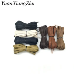 1Pair Brand Wax Waterproof Shoelace Cotton Cord Flat Shape Shoelaces High Top Casual Leather Boot Shoe Laces Fashion P-3
