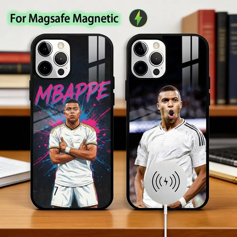 

Football Star M-MbappeS-S Phone Case For iPhone17,16,15,14,13,12,11 Plus,Pro Magnetic For Magsafe Wireless Charging