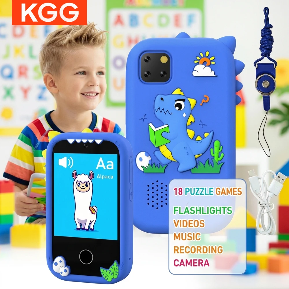

Mini Kids Smart Phone Toy | 18 Games, Camera, Video & Music Player | Educational Toy Phone for Boys Girls Birthday Gifts