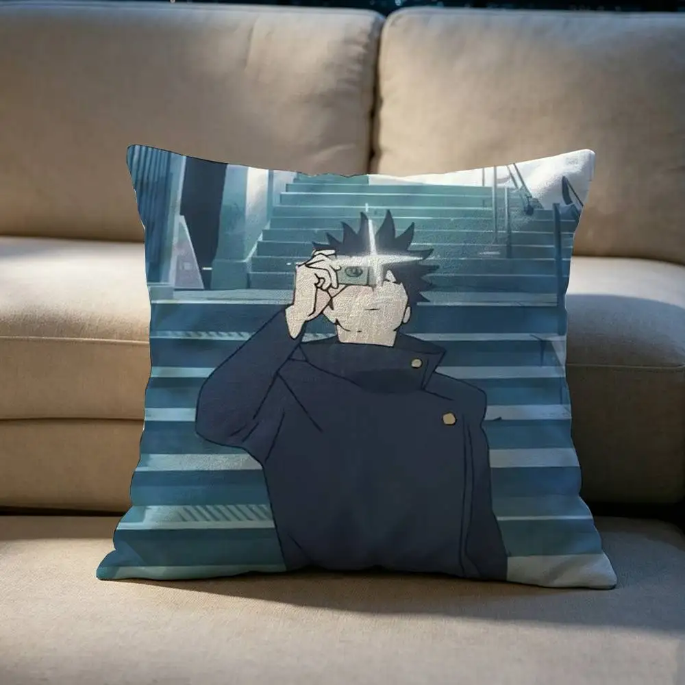 Jujutsu Kaisen Megumi Mobile  Double-sided printed pillow cover Solid color minimalist pillowcase, fits all bedroom styles