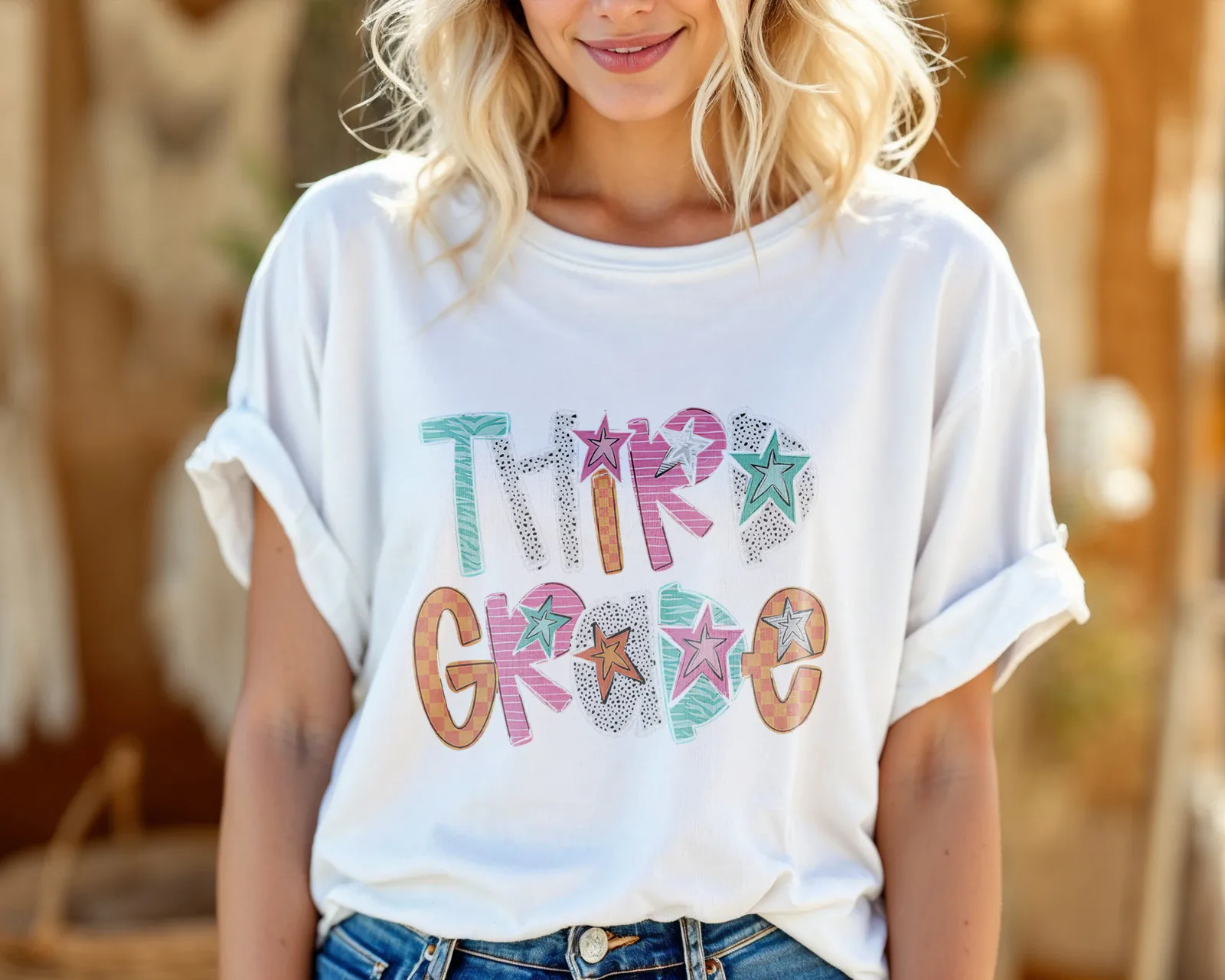 Third Grade Teacher Shirt - Back to School T-Shirt for Women & Men, A6