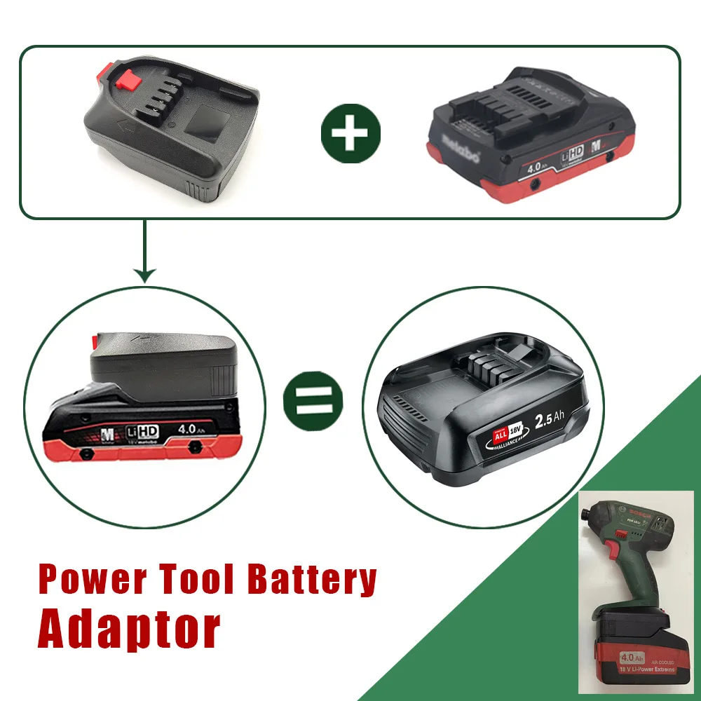 MTB18BSC adapter for Metabo 18V lithium battery converter to Bosch 18V C series lithium-ion batteries power tools