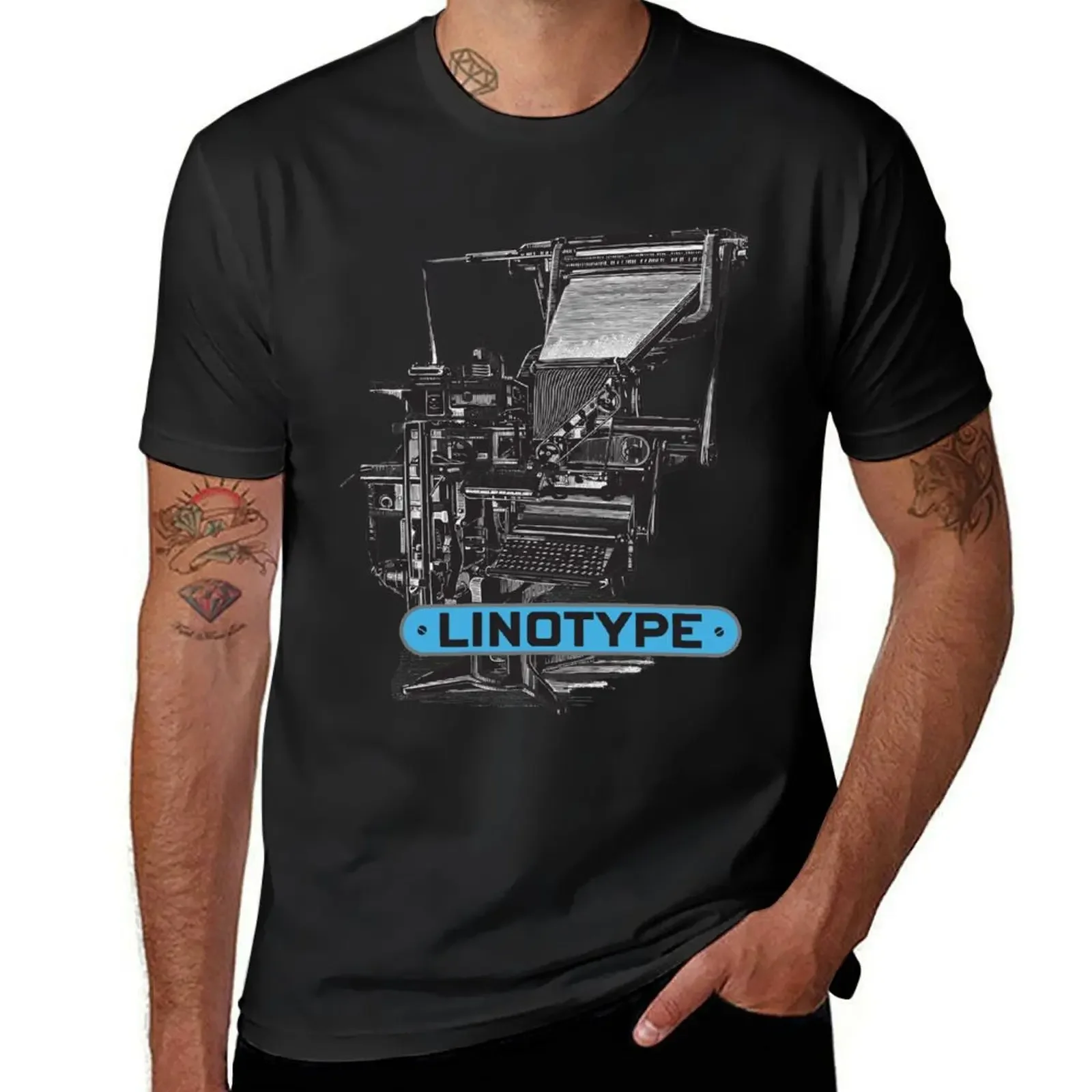 Linotype, letterpress T-Shirt plus size clothes shirts graphic Short sleeve tee big and tall t shirts for men