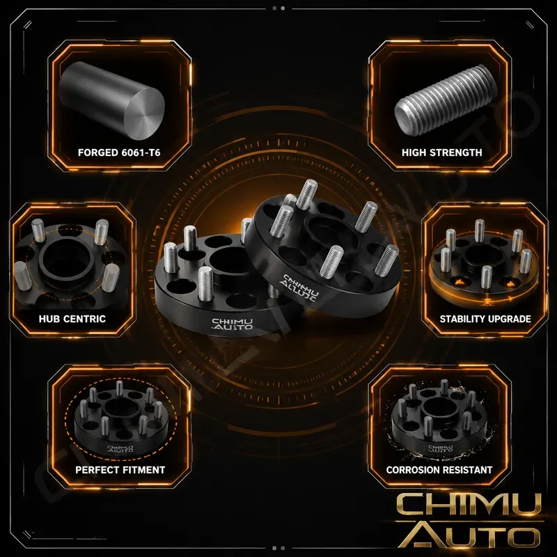 【CHIMU AUTO】 For AITO M5 M7 M8 M9 Luxeed R7 S7 STELATO S9 Hongqi H5 Forged Wheel Spacer Adapter 15-40mm Hubcentric Kit