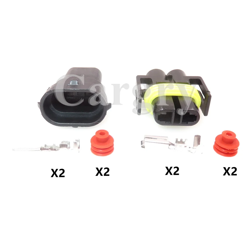 1 Set 2P 12124819 12124817 Auto Hernias Headlight Electric Wire Waterproof Socket AC Assembly for H8 H9 H11 880 Car Parts - Detail 1