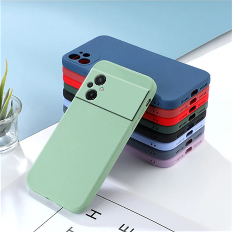 For Cover Xiaomi Poco M5 Case For Poco M5 Capas Liquid Silicone New Back Shockproof Soft TPU Case For Poco M4 5G M5 M5S Fundas