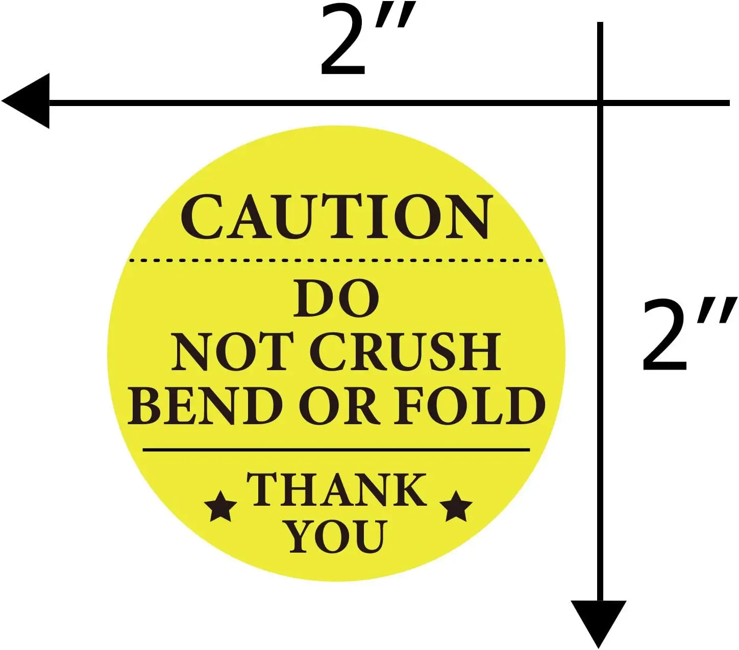 2 inch 2024 New Do not Crush Bend or Fold Shipping Handling Stickers Valentine's Day Do Not Bend Caution Warning Labels 500pcs