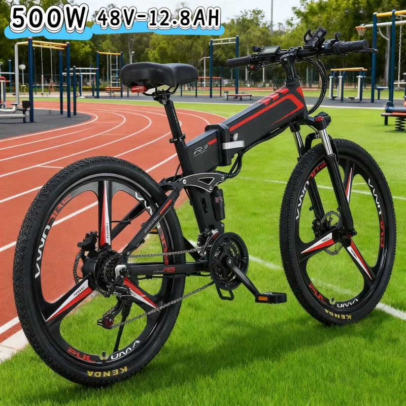 

500W electric bicycle dual shock absorber 48V 12.8AH battery trend extremely cost-effective, time-saving and labor-saving E-bike