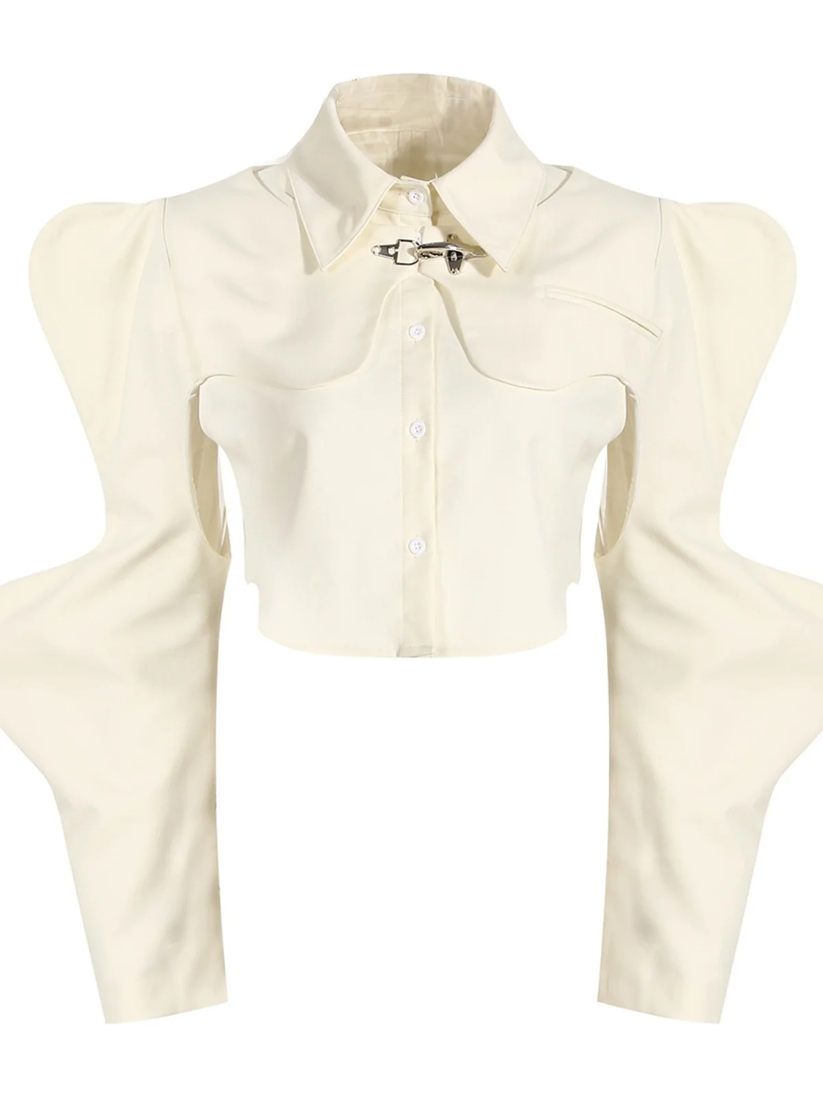 Sexy em camadas oulder awl colheita topo e orts conjunto de duas peças feminino outono faion design cor pura pétala sve colarinho