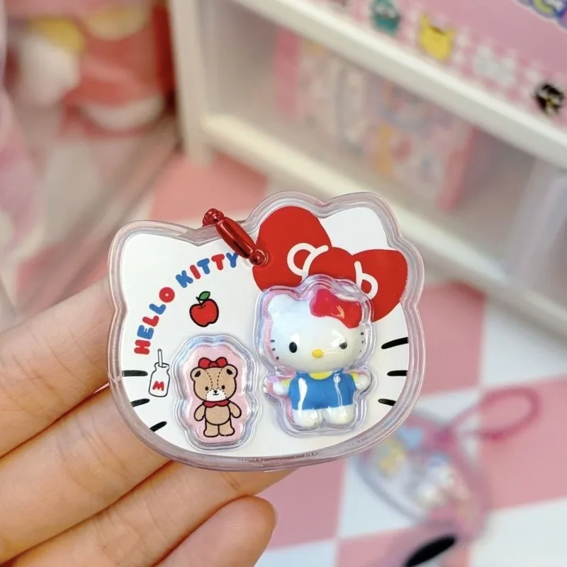 Anime Figure Hello Kitty Mymelody Kuromi Blind Box Toy Pearl Chain Ornament Cute Doll Model Collection Pendant Gifts view 5
