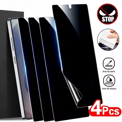 4Pcs Anti Spy Hydrogel Film for Samsung Galaxy S25 S24 S23 Ultra S22 S21 S20 Plus S24 S23 S25 FE Full Coverage Screen Protector