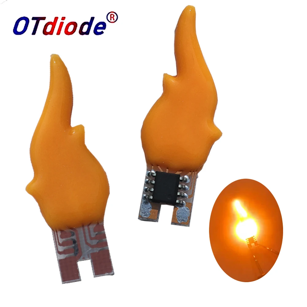 DC3-5V Led Cob Flash Candles Edison Flame LED Filament Diode Birthday Party Decoration Light Bulb Accessories Candle Light DIY