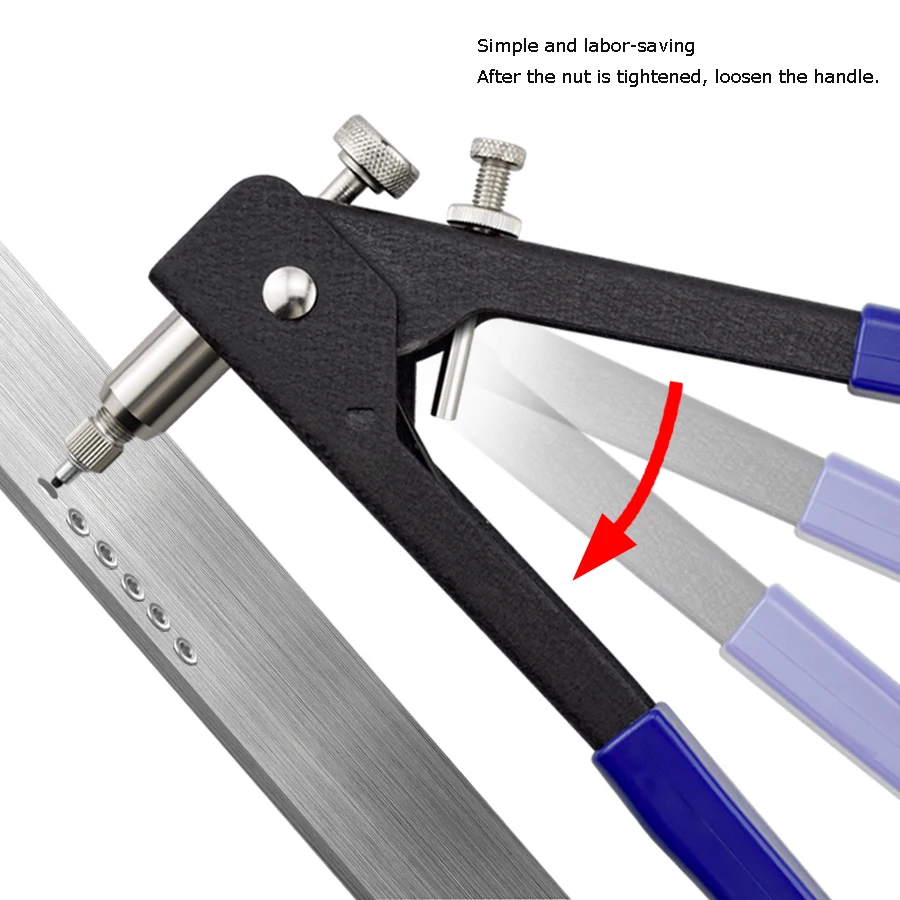 Juego de herramientas para tuercas de remache, 86 Uds., llave de inserción roscada, pistola para tuercas de remache con surtido de tuercas de remache métricas, tuerca de remache ciego, remache manual