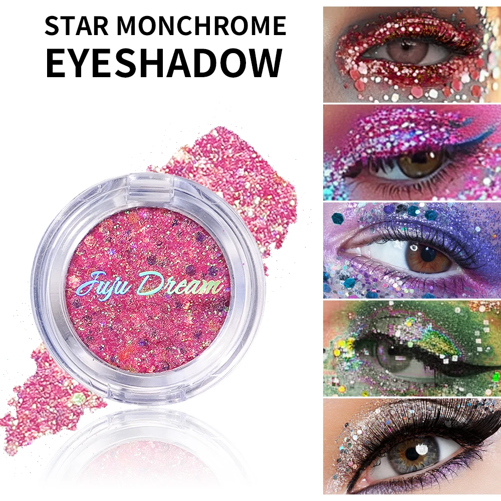 Dream Multi-Color Glitter Eyeshadow, Chunky Sparkle Powder for Festival & Stage Makeup