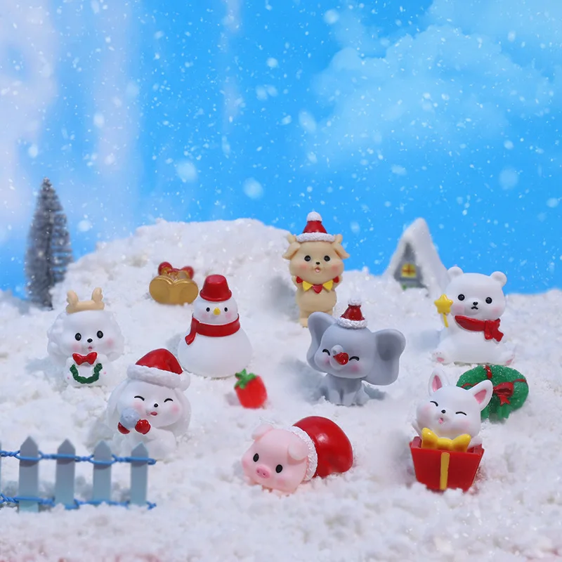 8 Pack Christmas Snowman DIY Build Snowman Modeling Clay Toys Snowman Craft Decorating Kit Xmas Air Dry Clay Toy for Christmas