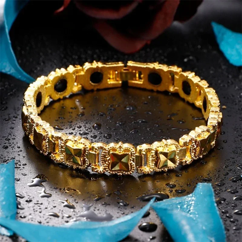 

Модный браслет для магнитной терапии 3-в-1, потеря веса, улучшение сна, регулировка из титановой стали для женщин