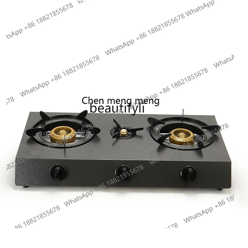 

Gas stove double stove commercial fire desktop liquefied gas double head stove