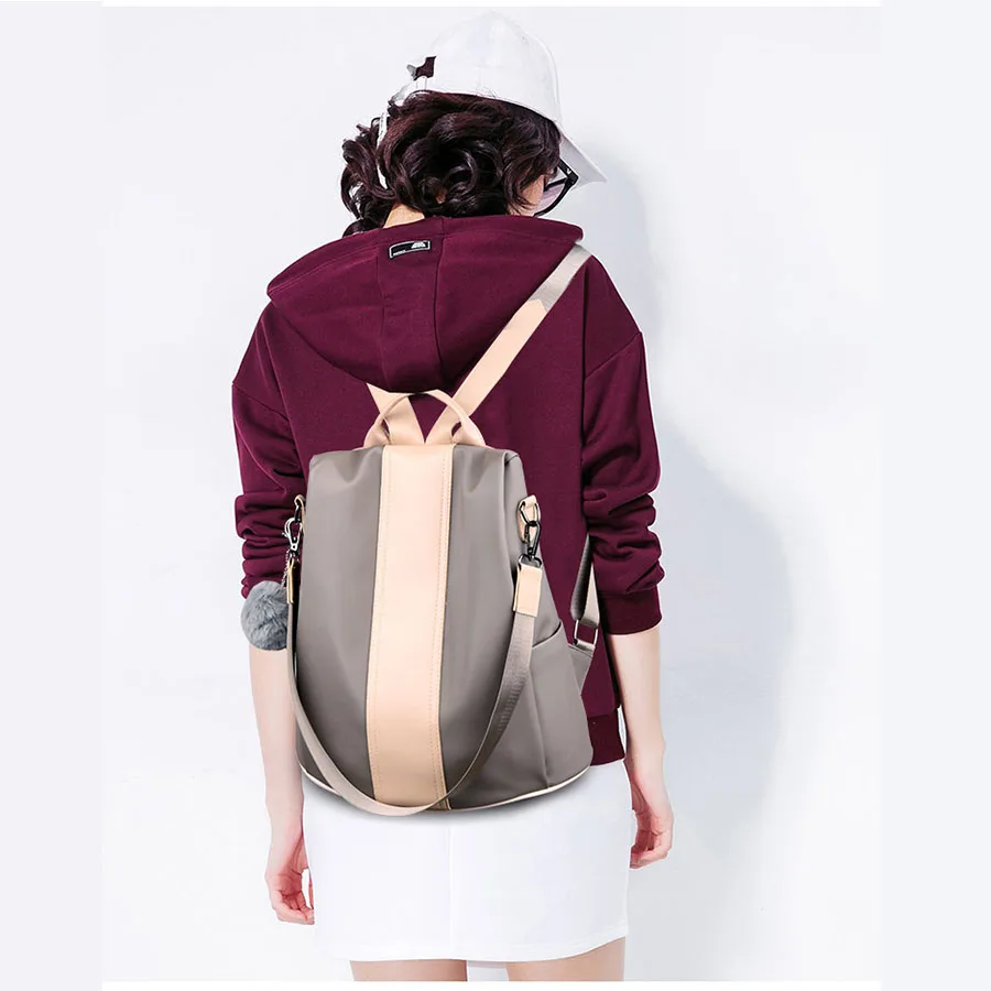 Anti Theft Backpack Women's Fashion Korean Version Large Capacity College Backpack Shoulder Bag Package Shopping Travel Backpack