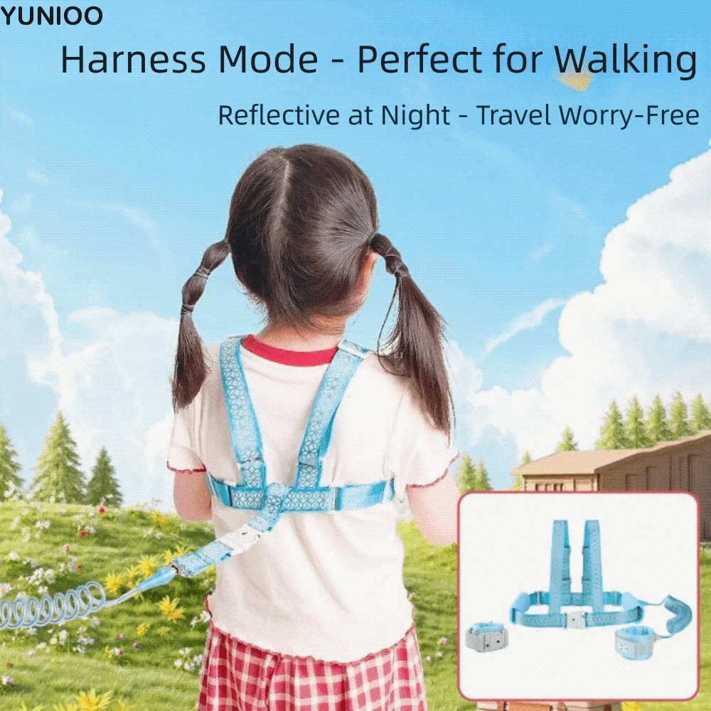 

Steel Wire Toddler Harness Leashes 2 in 1 Adjustable Soft Children Harness Breathable Comfortable Baby Leash Strap Baby Stroller
