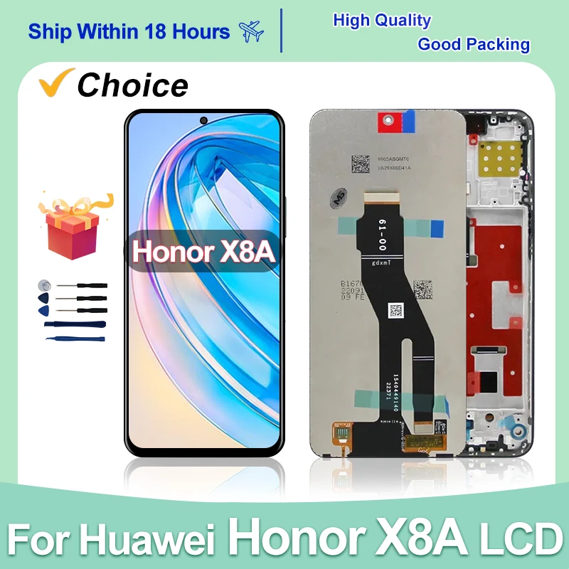 Display For Huawei Honor X8A LCD CRT-LX1 CRT-LX2 Display Touch Screen Digitizer For Honor 90 Lite LCD CRT-NX1 Replace Parts