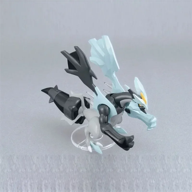 Original Bandai Pokmon Ffigures Kyurem White and Black Anime Action Figure Simple Assembly Collectible Ornaments Model Toys