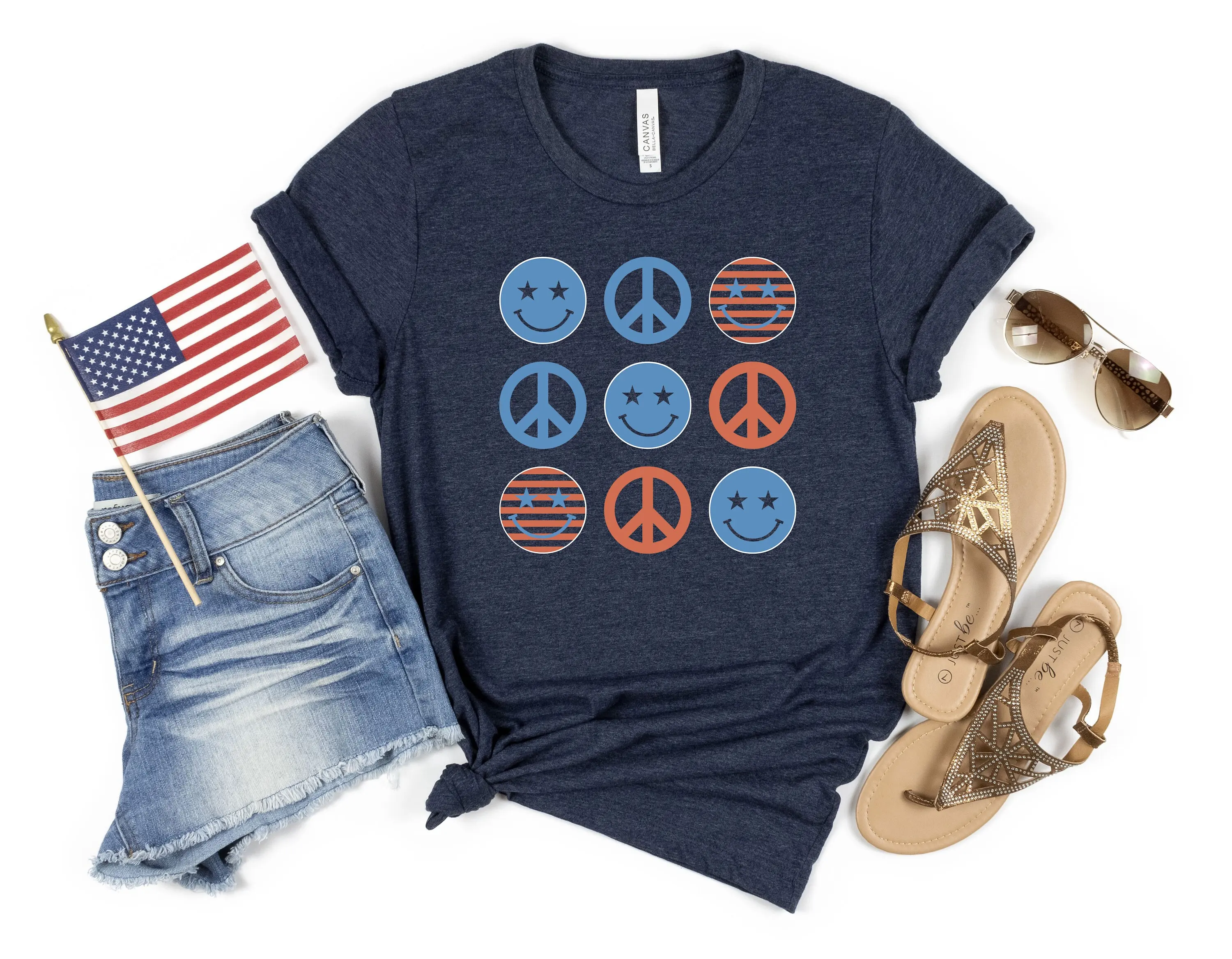 Peace USA T Shirt America Vibes 4th Of July Fourth American Patriotic