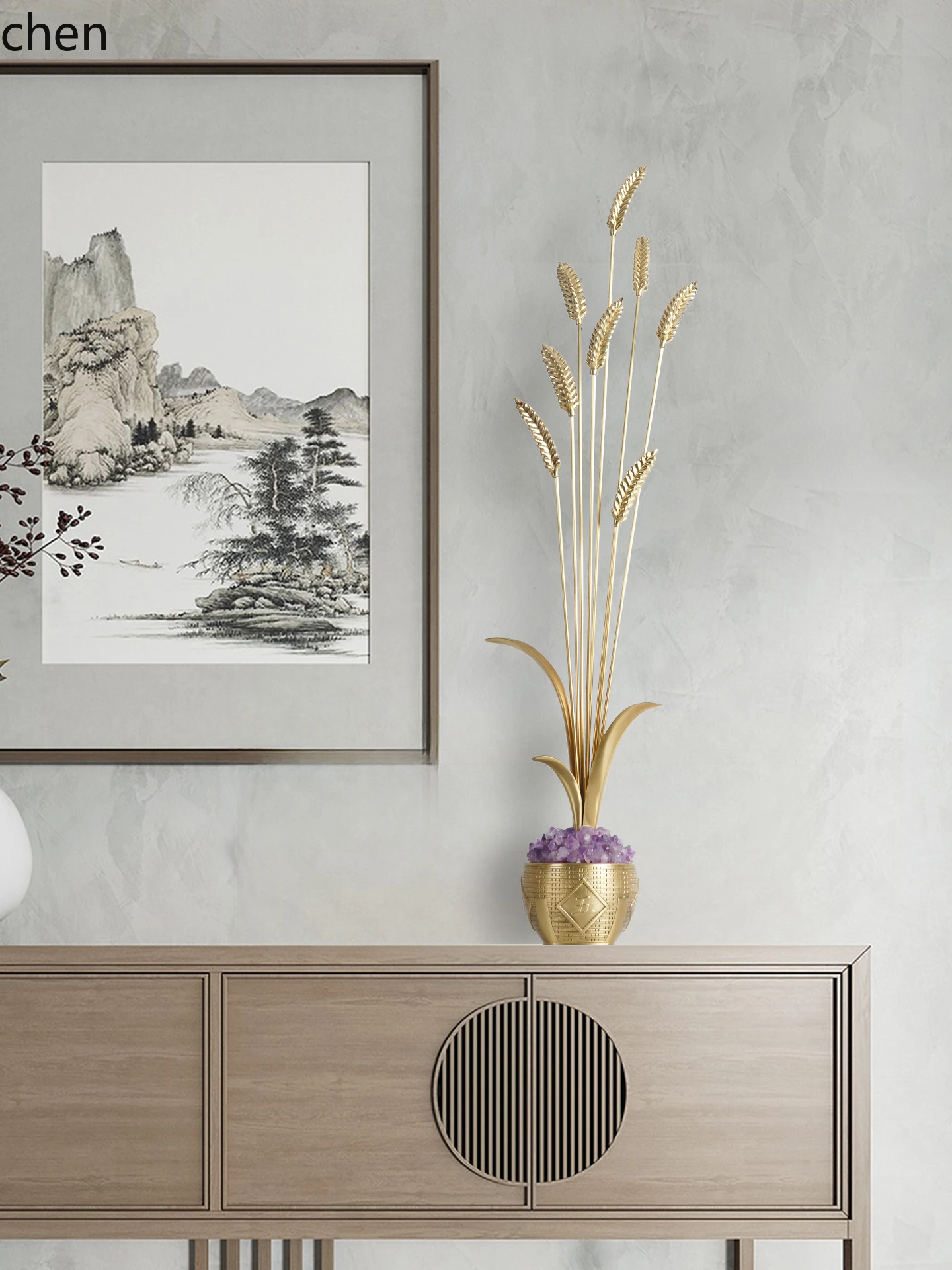 ZML Wealth-Attracting Decorations Living Room Entrance Hall Grain Harvest Wheat Spike Ornaments