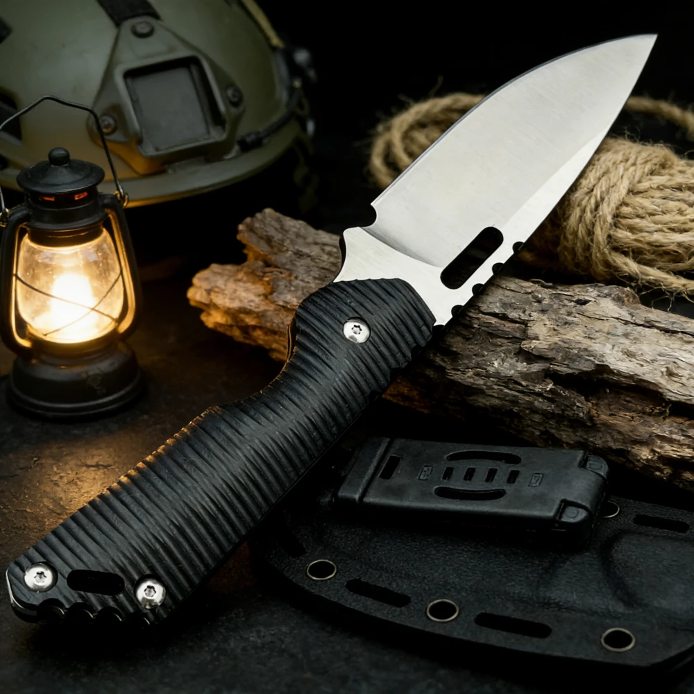 

Нож с фиксированным клинком MK1C повышенной твердости с ножнами K, нескользящей рукоятью G10, для приключений, рыбалки, гриля, многофункциональный инструмент