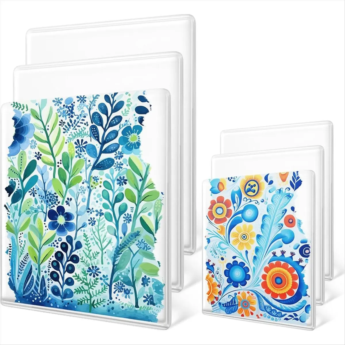 HITL 6 Pack Monoprinting Print Plates -8X10In + 5In X 7In Gel Plate,Gelli Plates - for -Art for Card Making,Scrapbooking