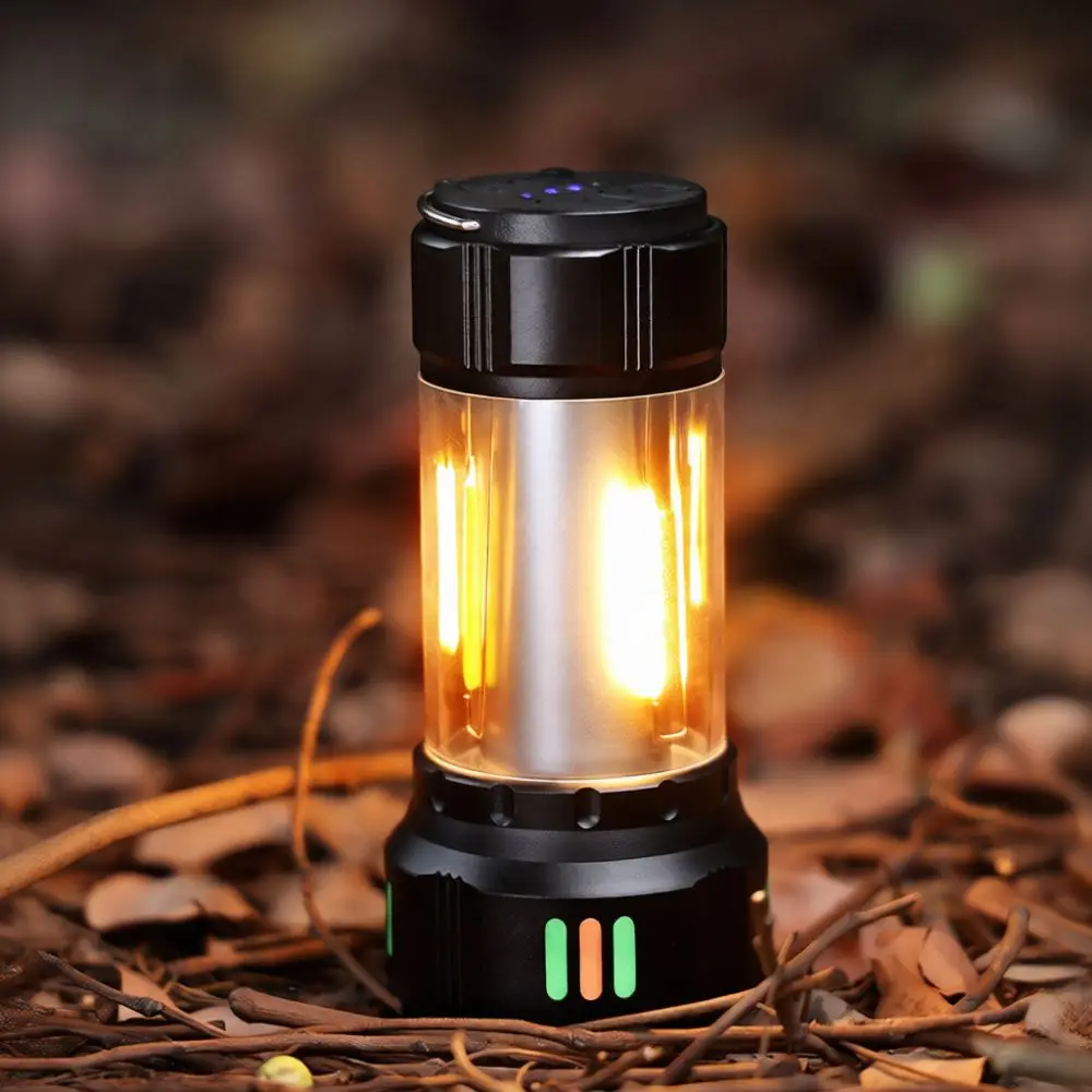 LED Camping Light Flashlight Portable Waterproof Tent Lantern Rechargeable Multi Functional Outdoor Emergency Hiking Tool
