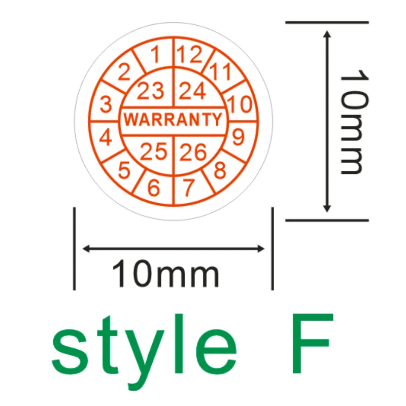 مصنع الجملة تخصيص الضمان ختم التسمية تنطبق على الهاتف المحمول الكمبيوتر الأجهزة الكهربائية المسمار ملصق
