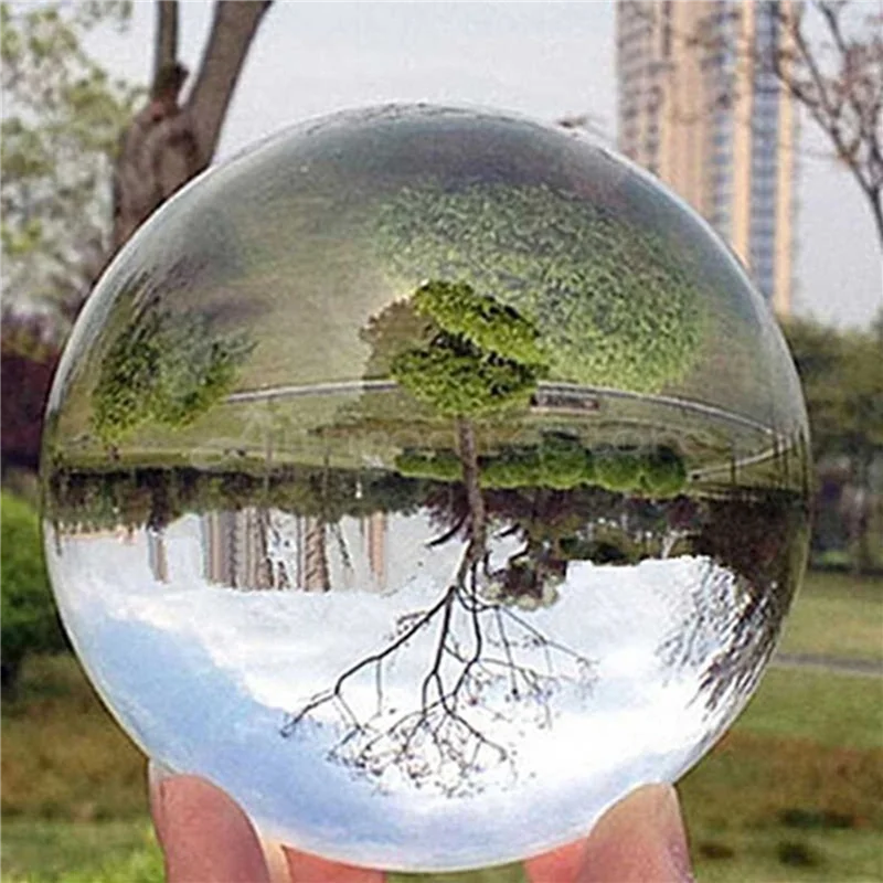 

A53Q-5Pcs 40Mm Clear Glass Crystal Ball Healing Sphere Photography Props Gifts