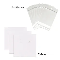 24Types 50Pcs With hangable Bags Paper Necklace Earrings Jewelry Display Packaging Blank Card Wholesale Handmade DIY Accessories